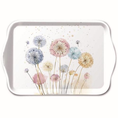Tablett klein Dandelions - Löwenzahn in Pastellfarben 20,8x13,6cm