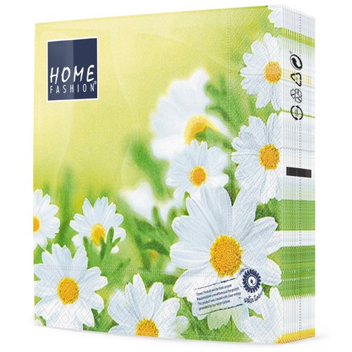 Servietten Blumen Margeriten grün