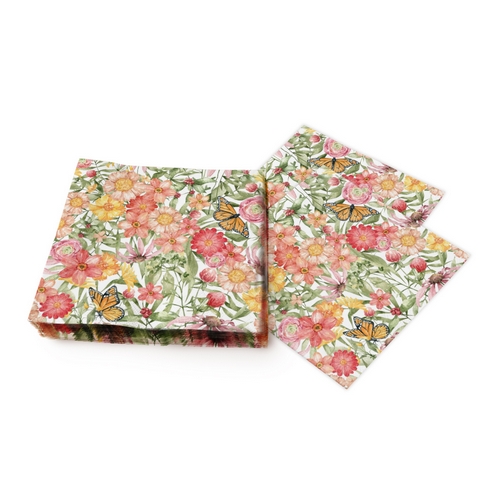 20 Servietten Sunlit blooms - Sommerliche Blumenmischung 33x33cm