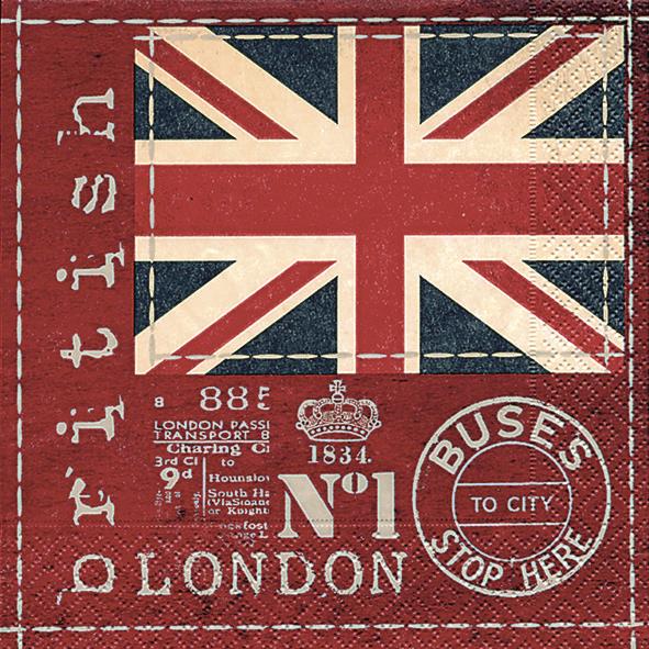 20 Servietten British Flag - Britische Flagge 33x33cm