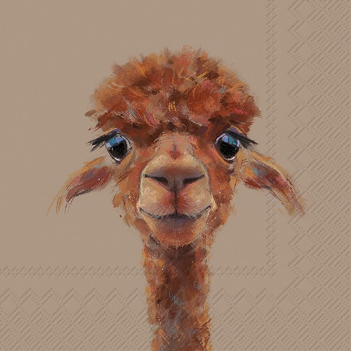 20 Servietten Alpaca Fernando - Lustiges Alpaka 33x33cm