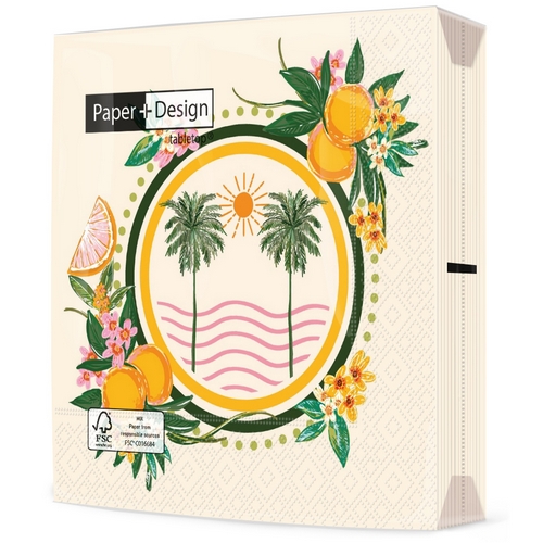 20 Servietten Citrus grid - Moderne Urwald-Abbildung 33x33cm
