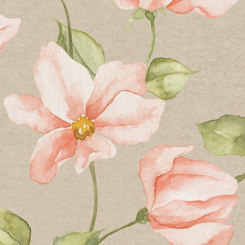25 Servietten nachhaltig Pretty In Pink - Große rosa Blüten 33x33cm