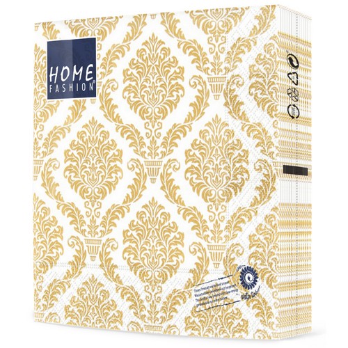20 Servietten Elegant gold - Muster gold 33x33cm