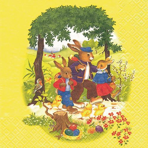 20 Servietten Osterspaziergang 33x33cm
