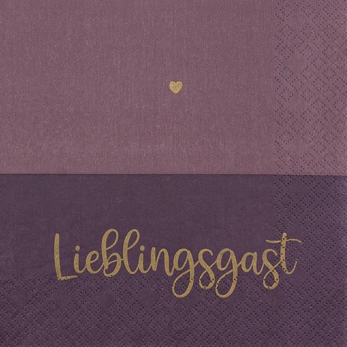 20 Servietten Lieblingsgast - Liebster Gast 33x33cm