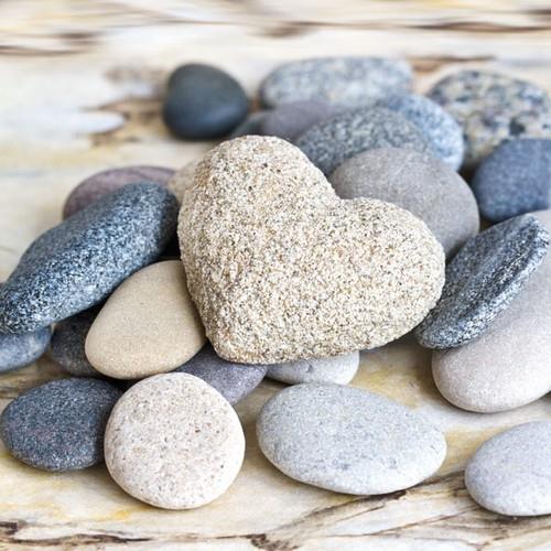 20 Servietten Pebbles – Herz unter Steine 33x33cm