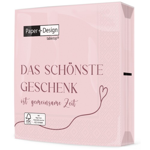 20 Servietten Zeit - Das schönste Geschenk 33x33cm