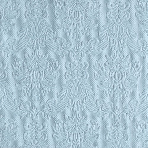 15 geprägte Servietten Elegance pale blue 33x33cm