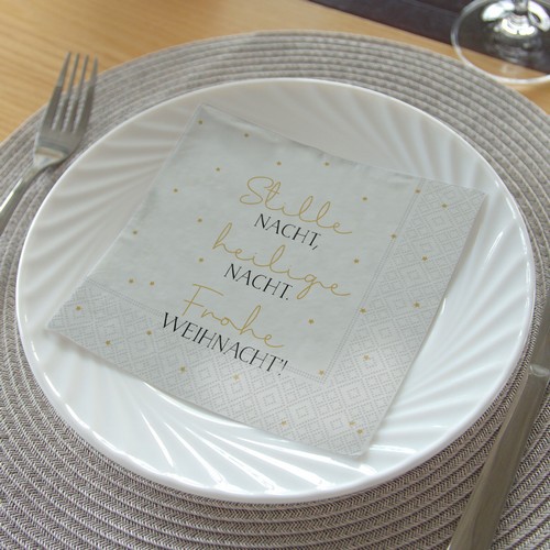20 Servietten Stille Nacht - Frohe Weihnacht 33x33cm