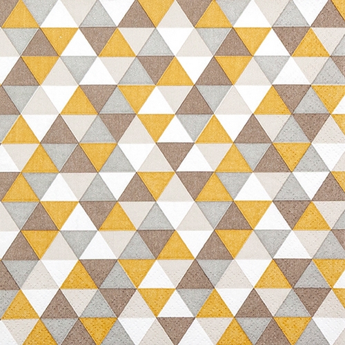 20 Servietten Trevia warm - Kaleidoscope gold-braun 33x33cm