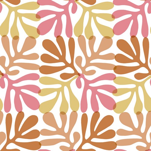 20 Servietten Coral Pattern pink - Korallenmuster braun 33x33cm