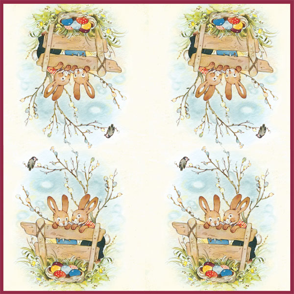 20 Servietten Bunny Friends - Hasen-Freundschaft 33x33cm