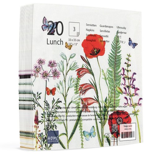 20 Servietten Meadow in Bloom - Aufblühende Wiese 33x33cm