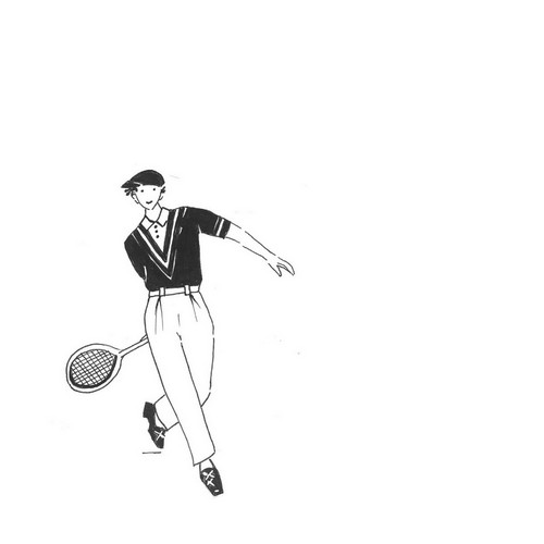 20 Servietten Atelier Tennis - Tennisspieler 33x33cm