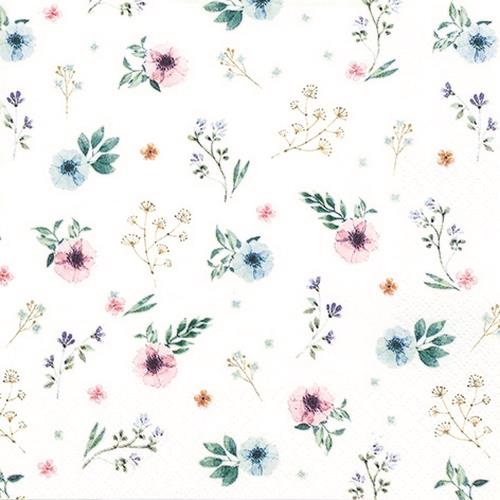 20 Servietten Sweet Flowers Kleine, zarte Blümchen 33x33cm