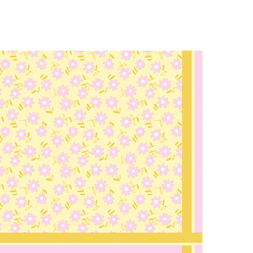 20 kleine Cocktailservietten Ditsy yellow - Mini Blüten auf gelb verteilt 25x25cm