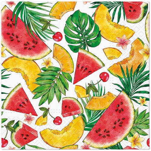 20 Servietten Tasting Summer - Tropische Leckereien 33x33cm