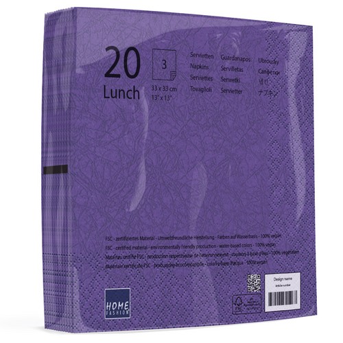 20 Servietten Modern Colours lila 33x33cm