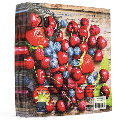 20 Servietten Tasty Berries - Beeren aus dem Garten 33x33cm