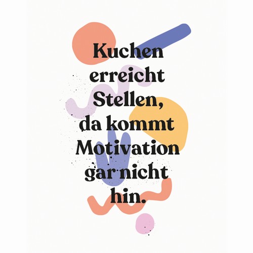 20 Servietten Kuchen erreicht Stellen - Motivation 33x33cm