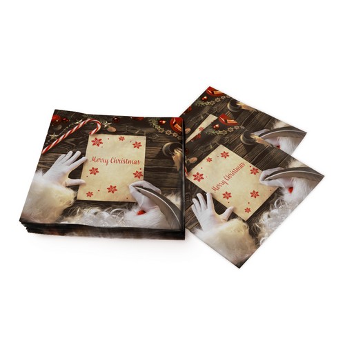 20 Servietten Letter from Santa - Weihnachtsbrief 33x33cm
