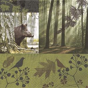 20 Servietten Forest in Fall - Wald im Herbst 33x33cm