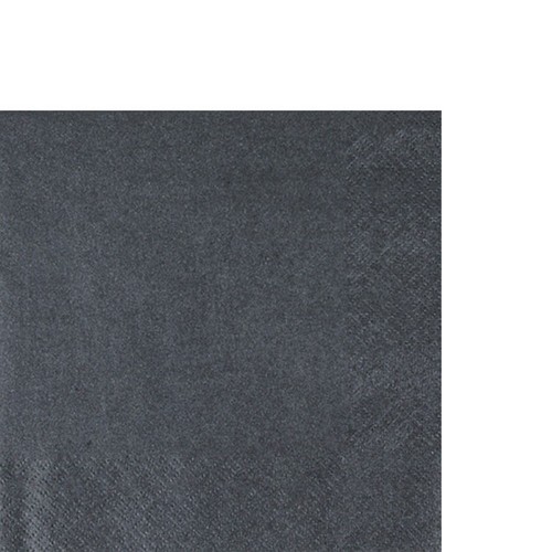 20 kleine Cocktailservietten Pearl Effect black - schwarz 25x25cm