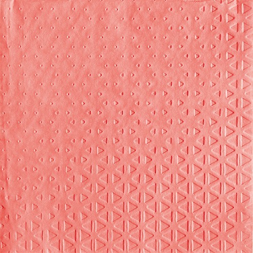 16 Servietten geprägt Embossed Relax coral - Verlauf coral 33x33cm