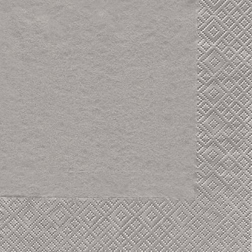 20 Servietten Modern Colours silber 33x33cm