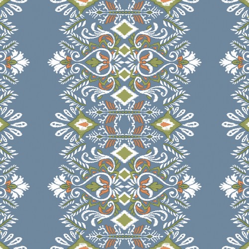 20 Servietten Heritage Craft - Blaues Folkmuster 33x33cm