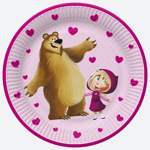 8 Pappteller My Friend Bear - Mein bester Freund Ø22,7cm