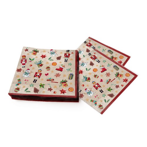 20 Servietten Festive Tradition - Traditionelle, weihnachtliche Symbole 33x33cm
