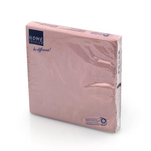 20 Servietten Perl Effect antique rose - altrosa 33x33cm