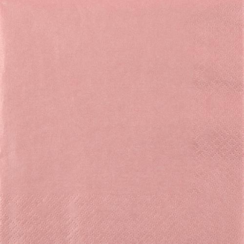 20 Servietten Perl Effect antique rose - altrosa 33x33cm