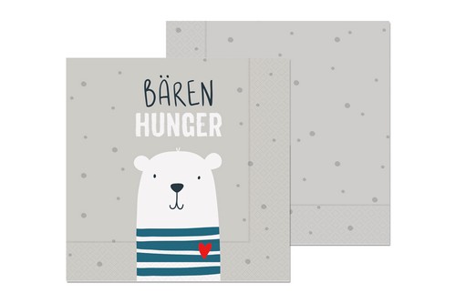 20 Servietten Bär - Bärenhunger 33x33cm