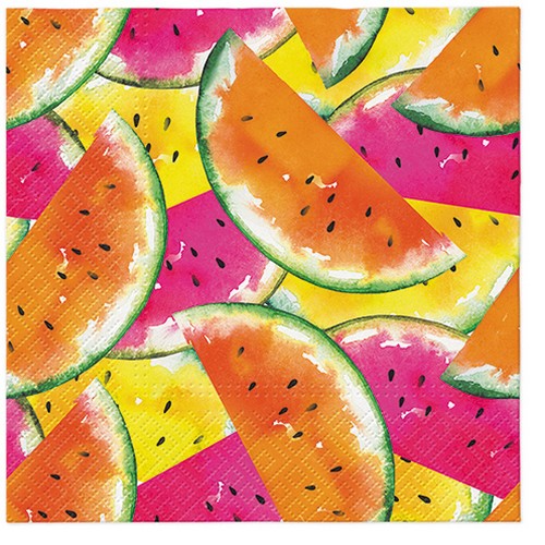 20 Servietten Juicy Watermelons - Saftige Melonen 33x33cm