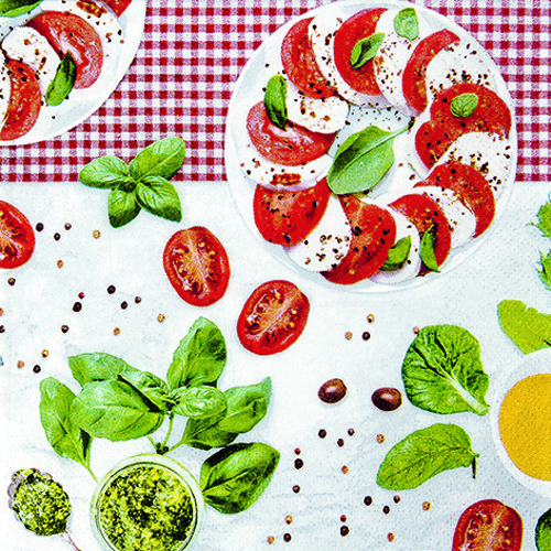 20 Servietten Caprese 33x33cm