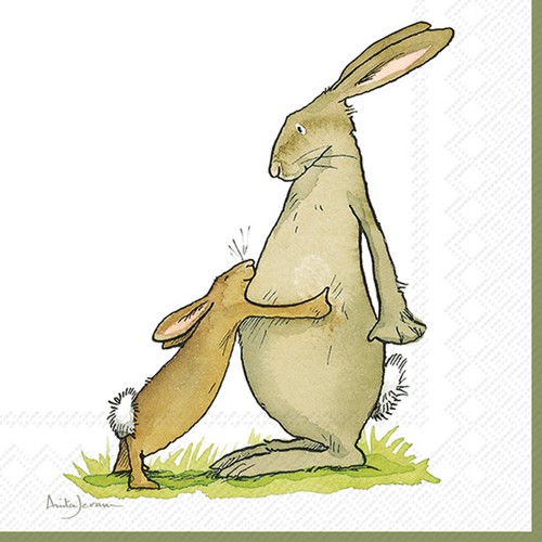 20 Servietten You are the Best - Hasengeschichten weiß 33x33cm