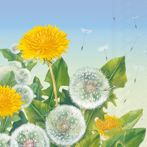 20 Servietten Dandelion Meadow - Hübsche Löwenzahnwiese 33x33cm