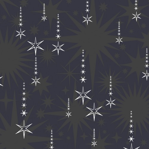 20 Servietten Sprinkle Rain black - Fallende Sterne schwarz 33x33cm