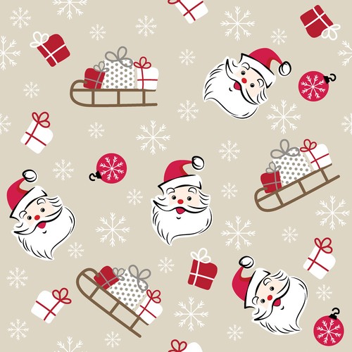 20 Servietten Joyous Season - Kleine Weihnachtsmannsymbole 33x33cm