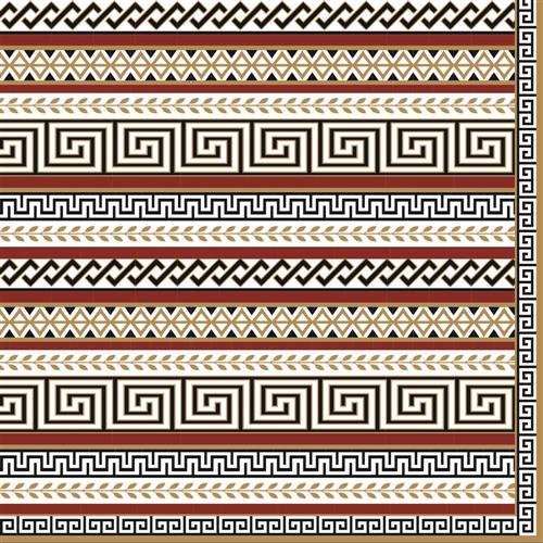 20 Servietten Neoclassic - Ägyptische Streifen 33x33cm
