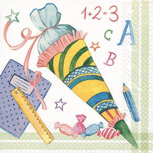 20 Servietten School Start - Einschulung 33x33cm