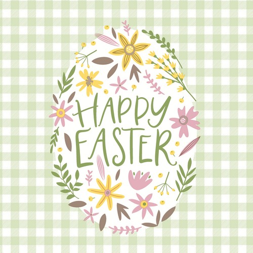 20 Servietten Happy Easter - Frohe Ostern im Ei 33x33cm