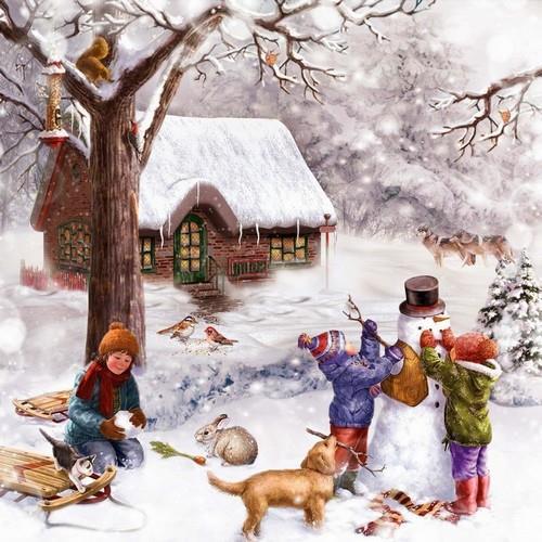 RP 20 Servietten Winter for us - Gemeinsam den Winter genießen 33x33cm