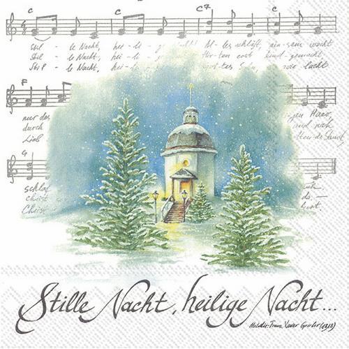 20 Servietten Stille Nacht, heilige Nacht - Das Weihnachtslied 33x33cm