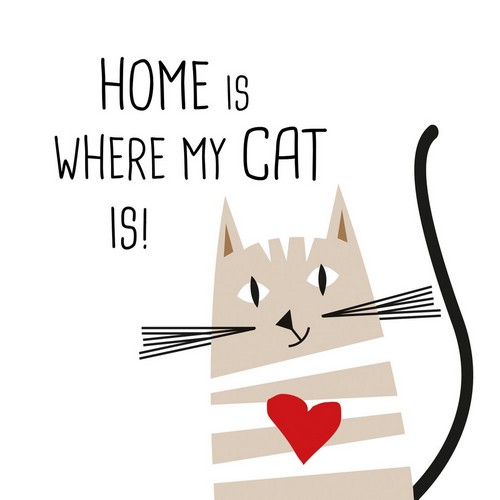 20 Servietten Home Cat - Zuhause und Katze 33x33cm