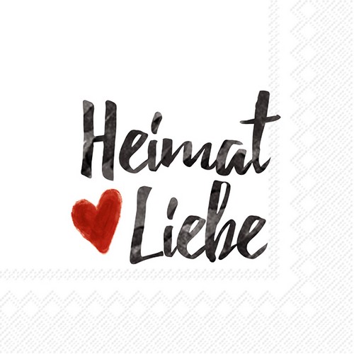 20 Servietten Heimatliebe - Liebe für die Heimat 33x33cm