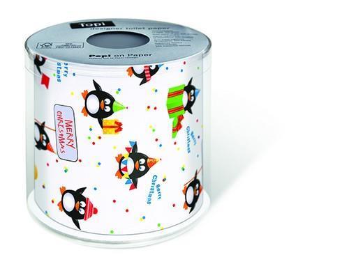 Toilettenpapier Rolle bedruckt We have fun  - Pinguine